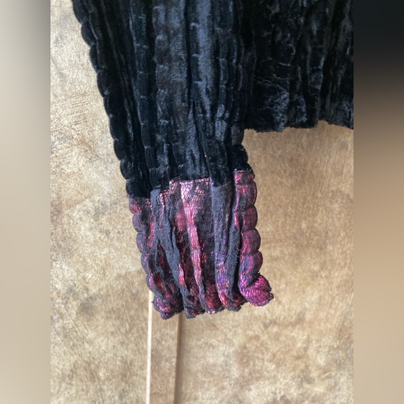 Alberto Makali Black Elegant Lace Goth Steampunk Classic Jacket Top XL Velvet - Picture 5 of 14
